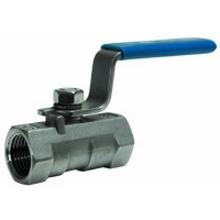 Stainless steel monoblock ball valve with reduced flow