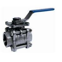 Stainless steel full port ball valve, 3 pieces , NPT thread