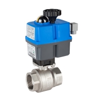 Two pieces full bore ball valve with monophasic electric actuator 