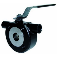 Carbon steel full port ball valve, wafer type with heating jacket 