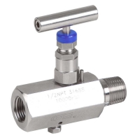 Threaded ends needle valve with vent port, 410 bar