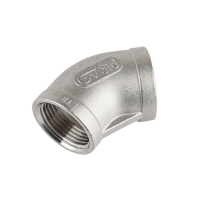 Stainless steel fittings: Elbow 45º F-F, NPT thread