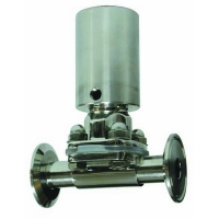 Inox ventil sa dijafragmom sa pneumatskim pogonom, brza spojnica (clamp)