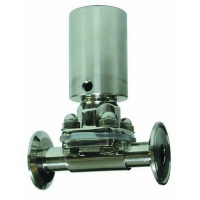 Stainless steel clamp end diaphragm valve with pneumatic 